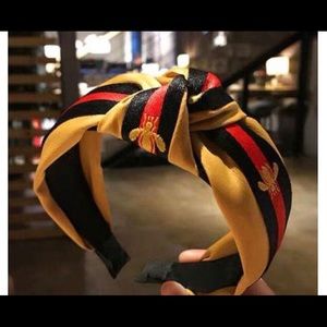 Fabric top knot headband